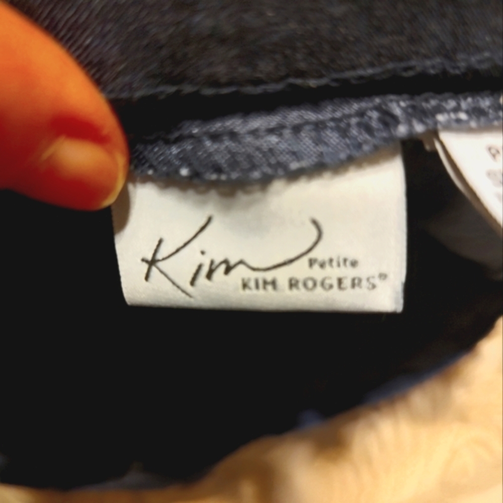 💙 Polished Ultra Dark Blue Sharkskin Tailored Capris - MPS - Picture 8 of 8